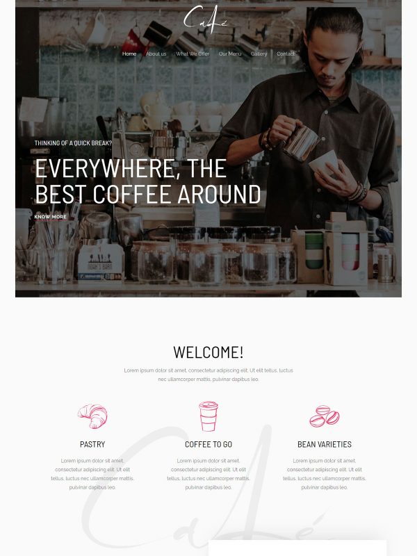 Best Cafe Website Templates