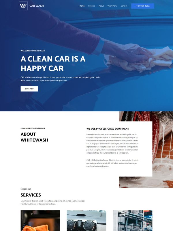Car Wash Website Templates