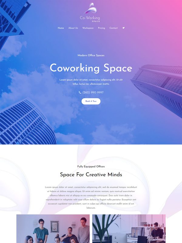 Best Co-Working Space Website Templates