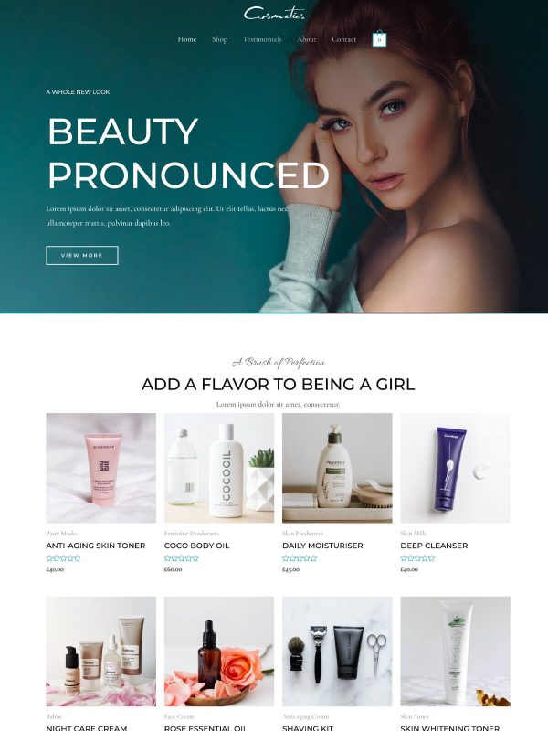 Best Cosmetics Store Website Templates