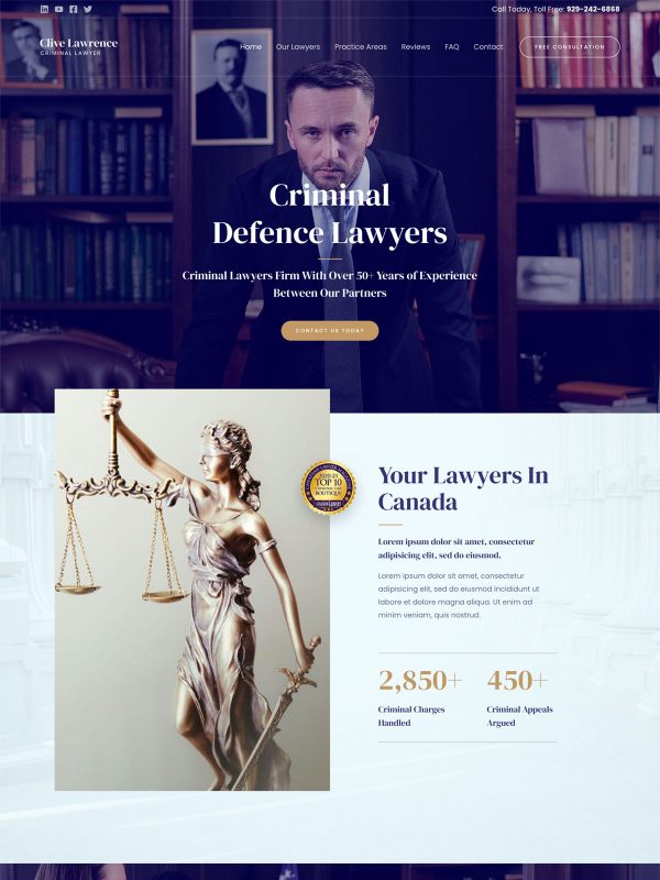 Best Criminal Lawyer Website Templates