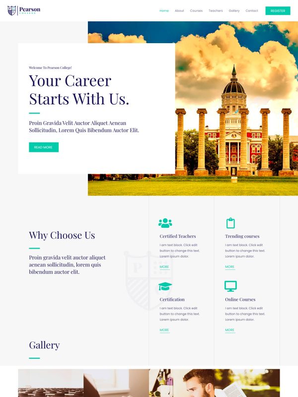 Responsive College Website Templates