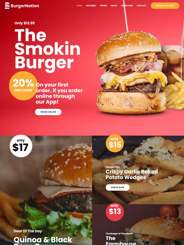 Best Burger Nation Website Templates