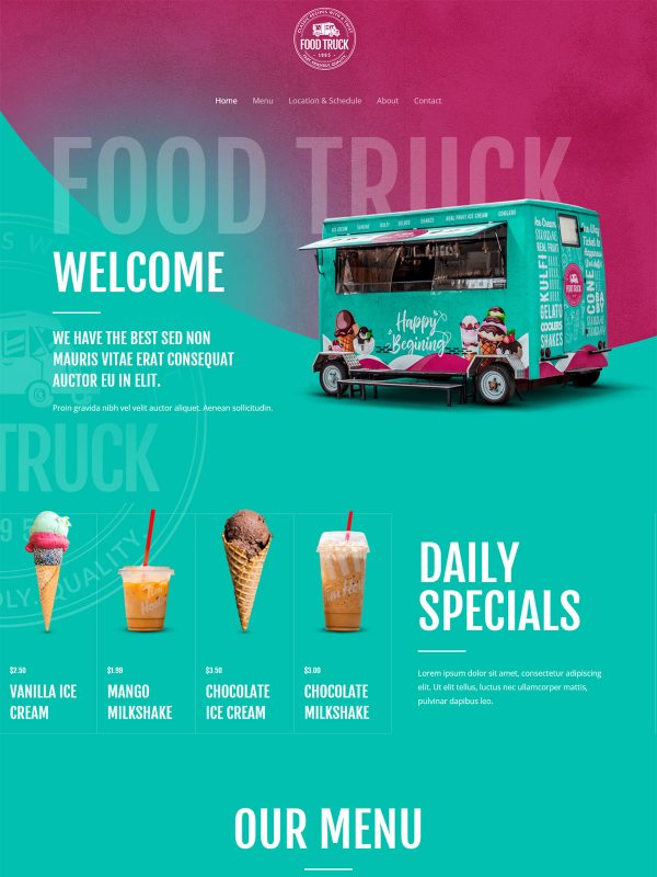 Best Food Truck Website Templates