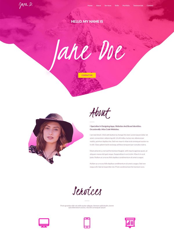 Best Jane Doe Website Templates