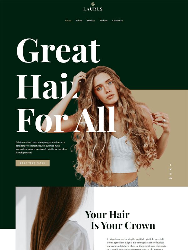 Best Hairdressers & Hair Salons Website Templates