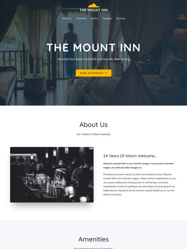Best Mount Resort & Hotel Website Templates