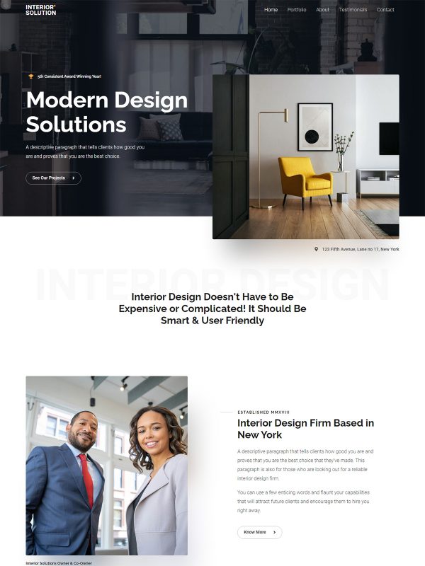 Best Interior Design Firm Website Templates