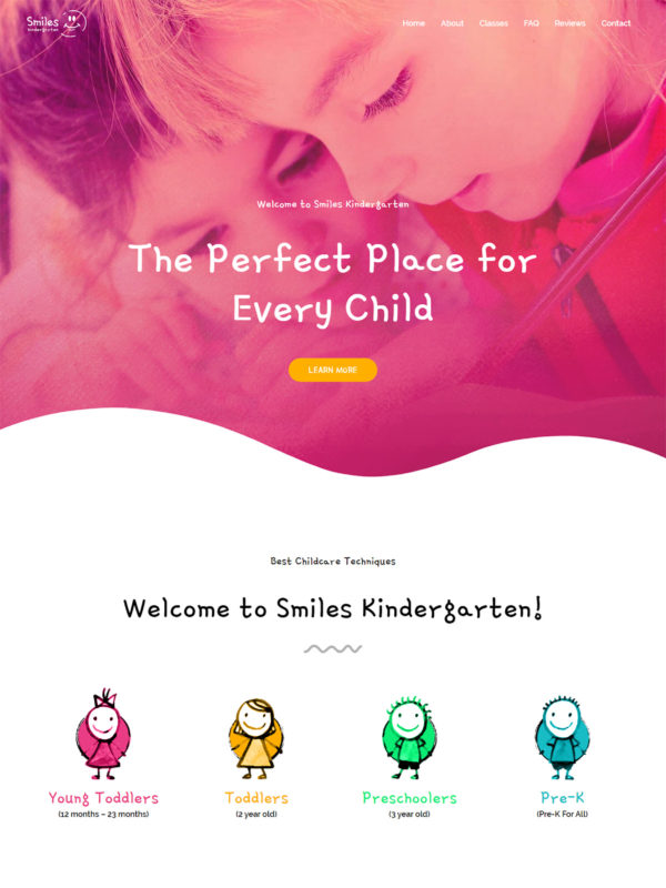Best Preschool & Kindergarten Website Templates
