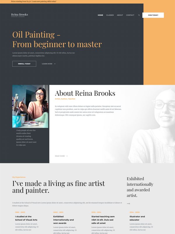 Best Learn Oil Painting Website Templates