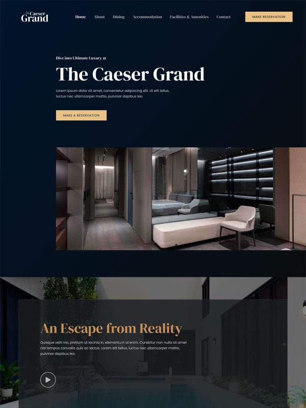 Luxury Hotel Website Templates