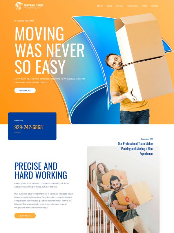 Moving Services Website Templates