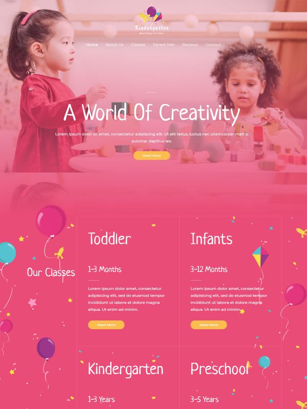 Best School & Kindergarten Website Templates