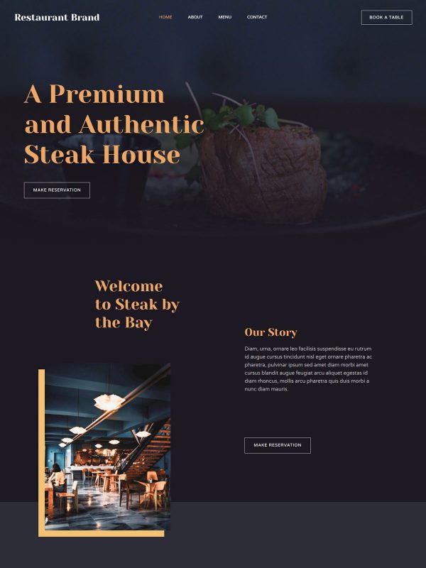 Best Steak House Website Templates