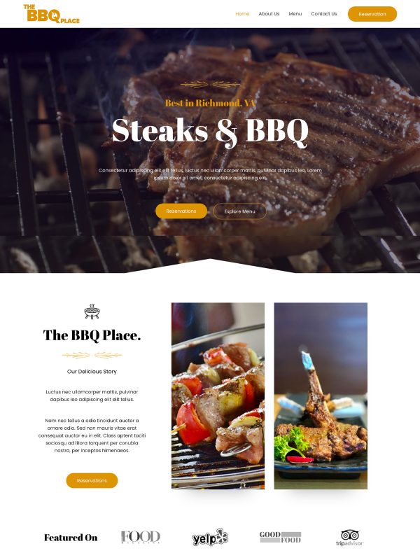 BBQ Restaurant Website Templates