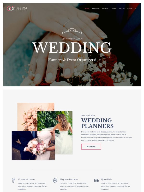 Best Wedding Planner Website Templates