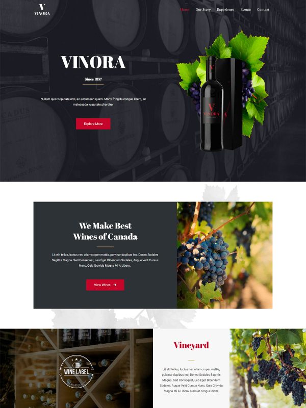 Winery Website Templates