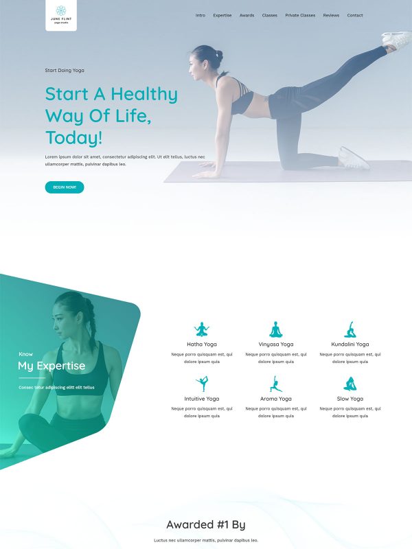 Yoga Studio Website Templates